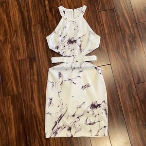 Marble dress with cutouts